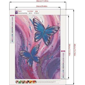 5D Diamond Painting Blue Pink Purple Butterfly Butterflies Art QF213